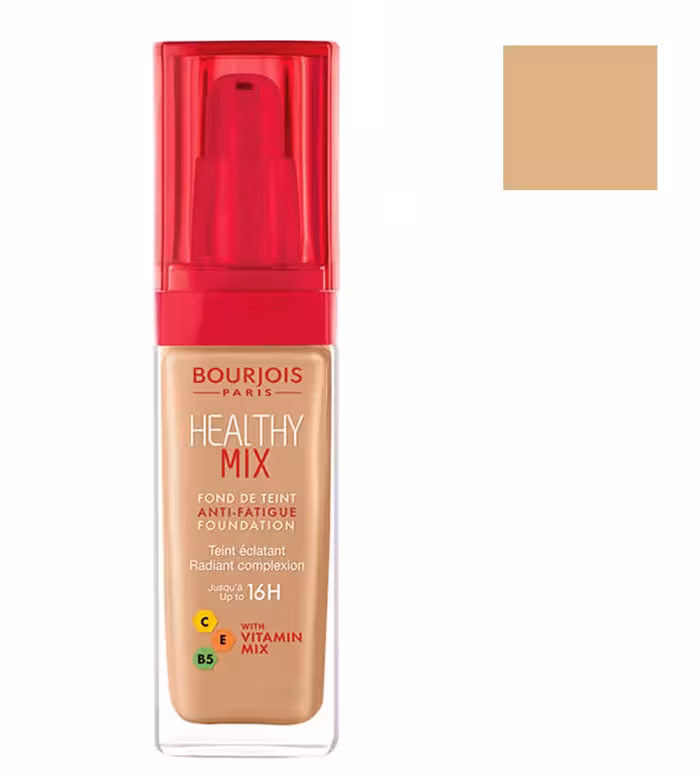کرم پودر هلثی میکس بورژوا مناسب انواع پوست به ویژه خشک و حساس شماره 55 BOURJOIS HEALTHY MIX FOUNDATION
