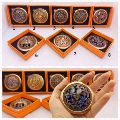 آینه کیفی برجسته نگین دار