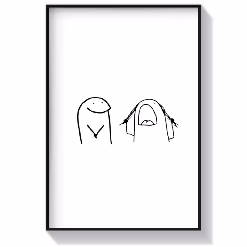 تابلو دکوراتیو عاشقانه طرح حرصم نده