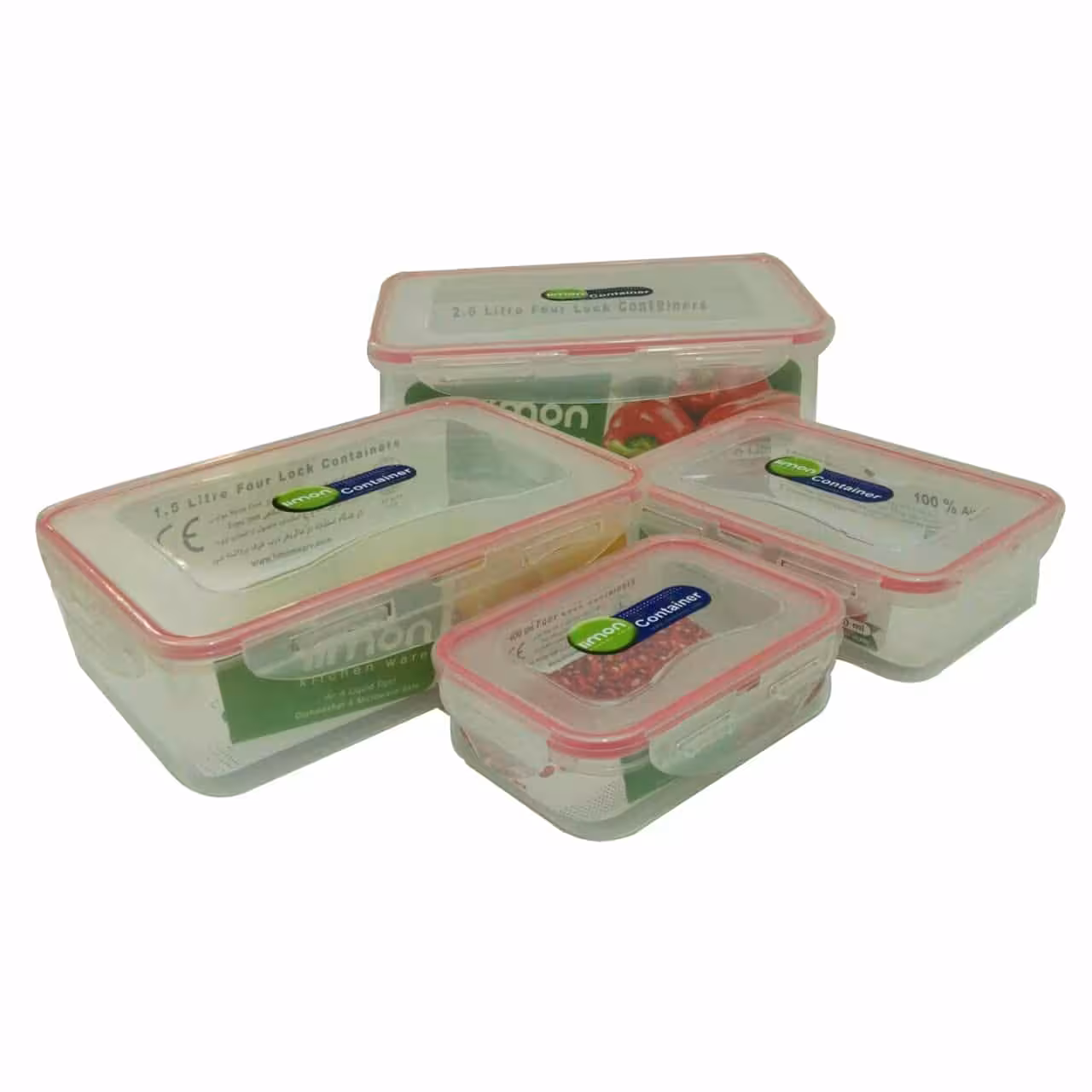 ظروف نگهدارنده لیمون مجموعه 4 عددی کد 3411