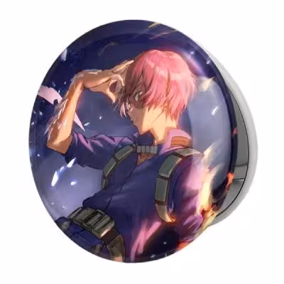 آینه جیبی خندالو طرح شوتو تودوروکی انیمه آکادمی قهرمان من My Hero Academia مدل تاشو کد 23495