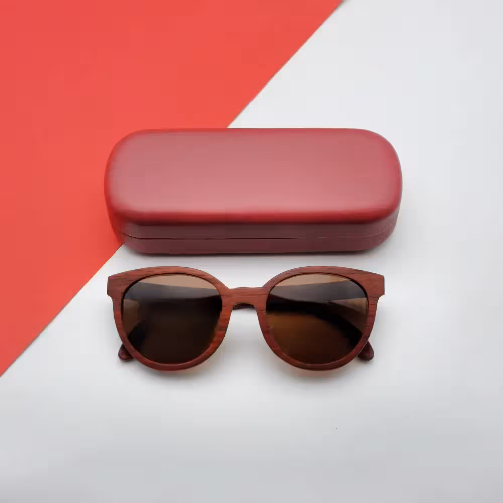 عینک چوبی دست‌ساز میدو مدل O037