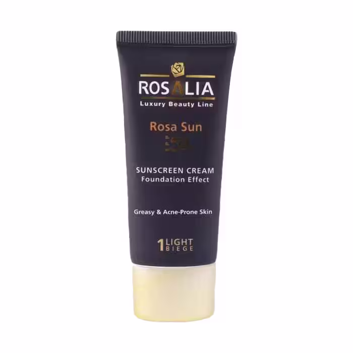 کرم ضد آفتاب رنگی رزالیا SPF50 مناسب پوست چرب (بژ روشن) | 40 میل