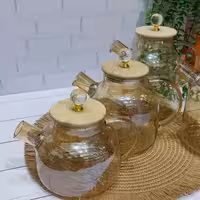 قوری پیرکس شامپاین درب بامبو الماسی 1500 میل