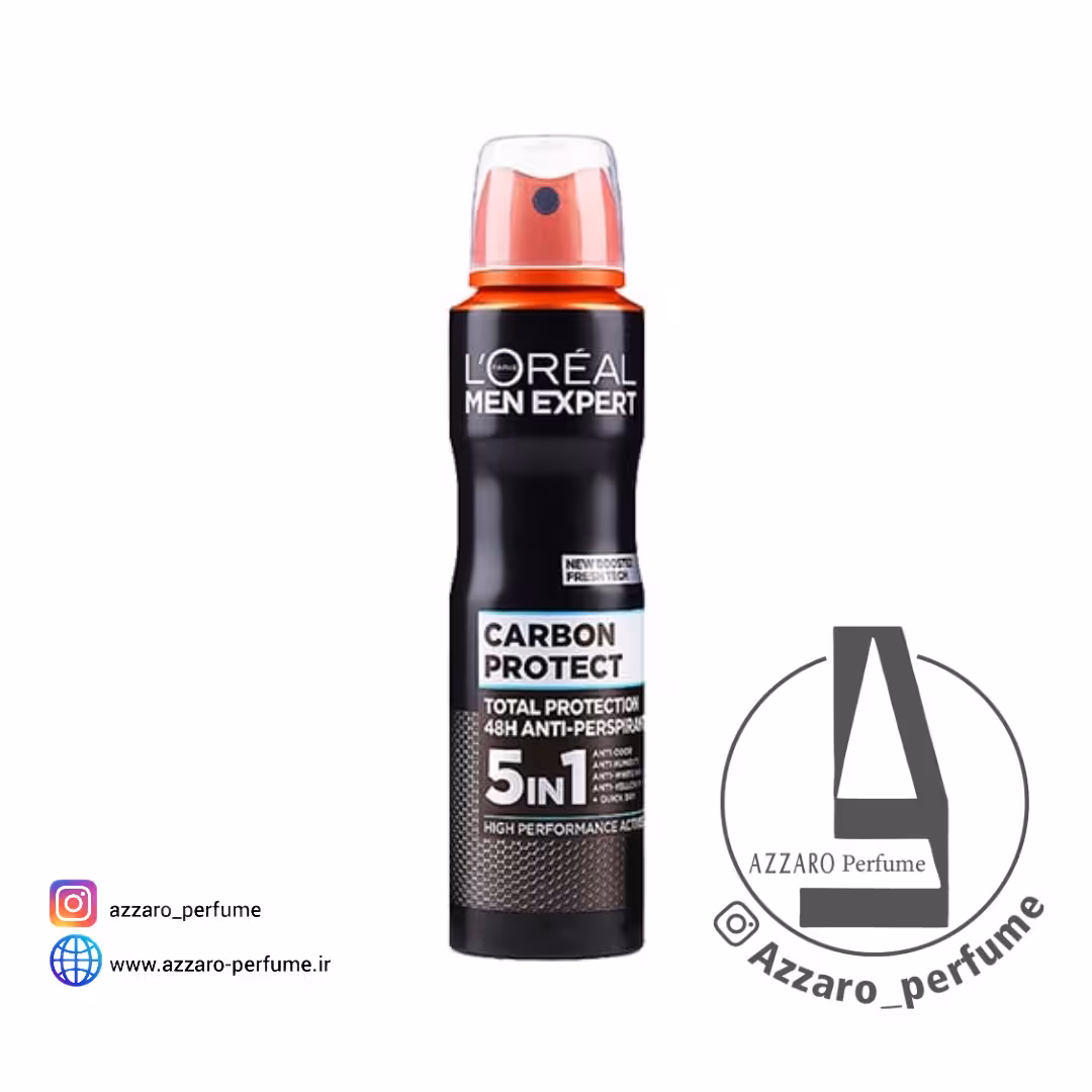 اسپری ضد تعریق لورآل کربن پروتکت Carbon Protect 5×1 حجم 250 میل