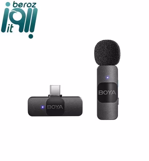 میکروفون یقه ای بی سیم بویا مدل BY-V10 با رابط Type-C