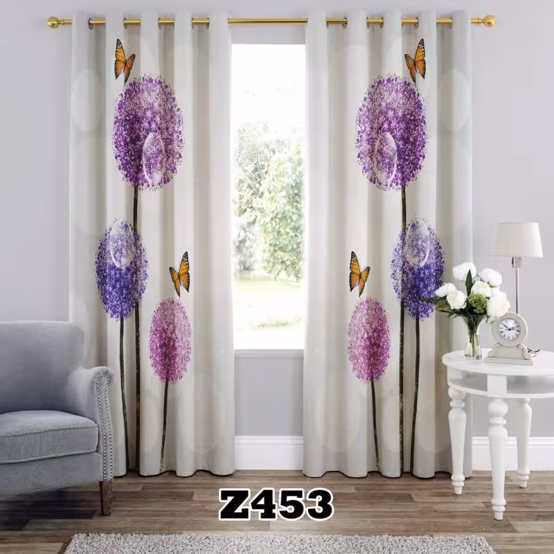 پرده سه بعدی طرح گل