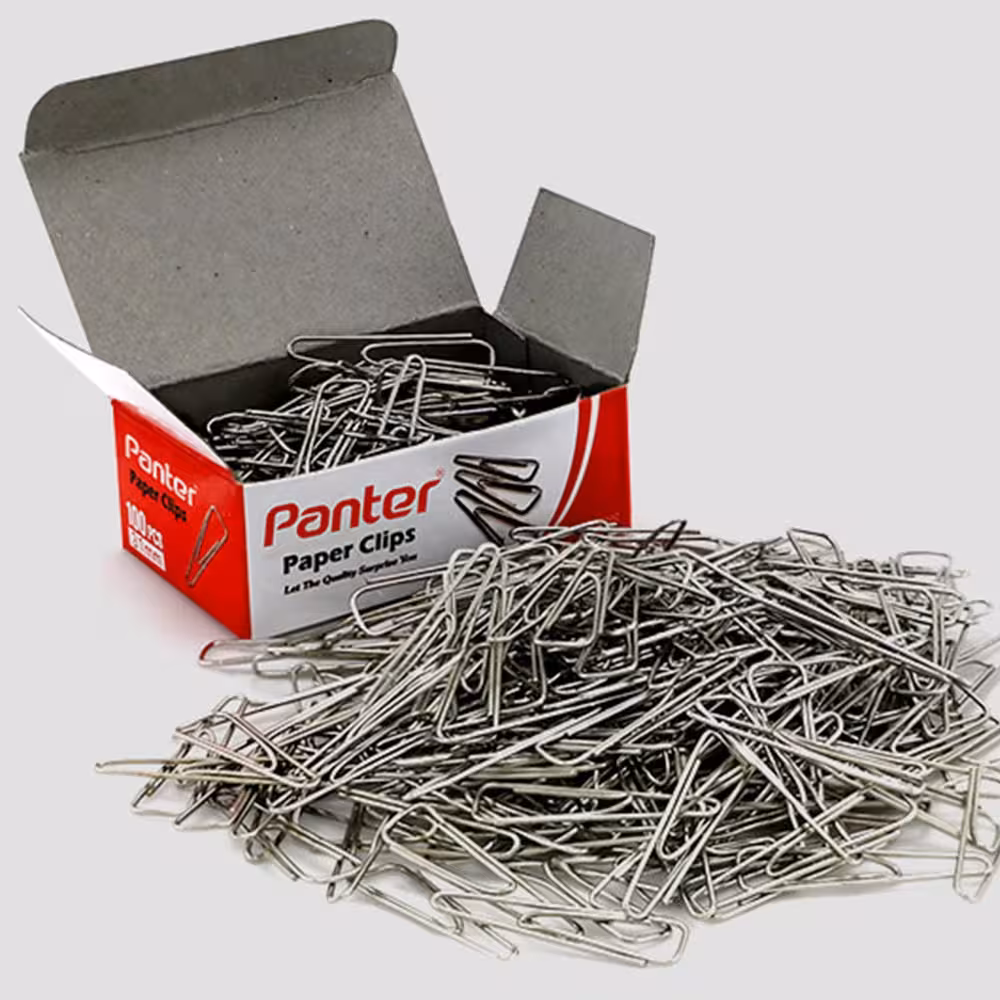 گیره ی کاغذ نقره ای مثلثی پنتر PANTER Triangular paper clips PC 102