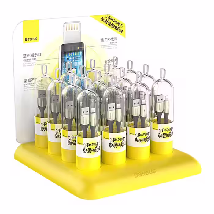 پک 16 تایی کابل آیفون لایتنینگ بیسوس Baseus Horizontal Lightning Data Cable 1m