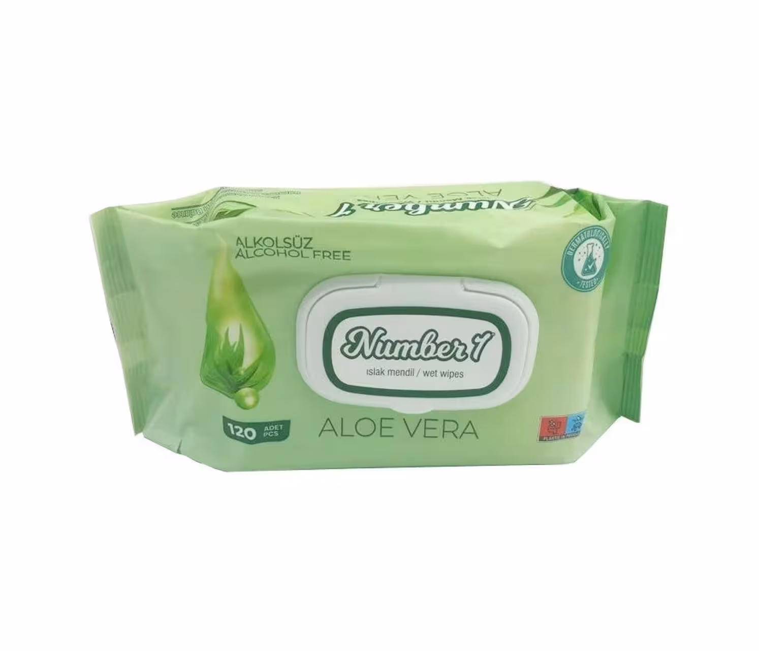 دستمال مرطوب رایحه آلوئه ورا نامبروان 120عددی – Number1