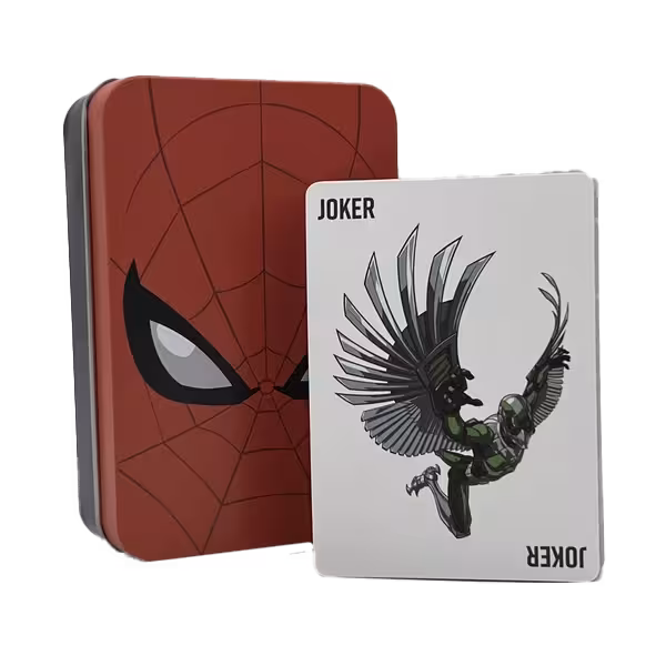 کارت بازی به همراه جعبه فلزی طرح اسپایدرمن