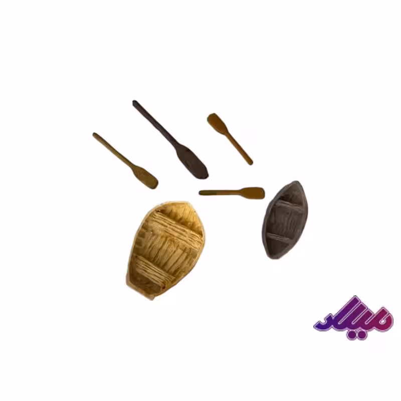 تزئینات قایق 2تایی 2.5 و 3 سانتی همراه با 4 پارو (رنگ رندم)