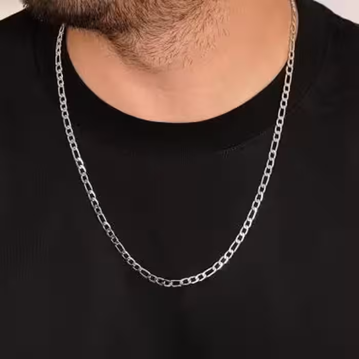زنجیر مردانه کارتیر استیل 4 میل نقره ای - ضد حساسیت