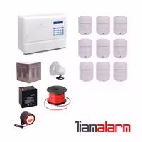پکیج دزدگیر اماکن با سیم مدل فایروال سیم کارتی و تلفنی F10H69