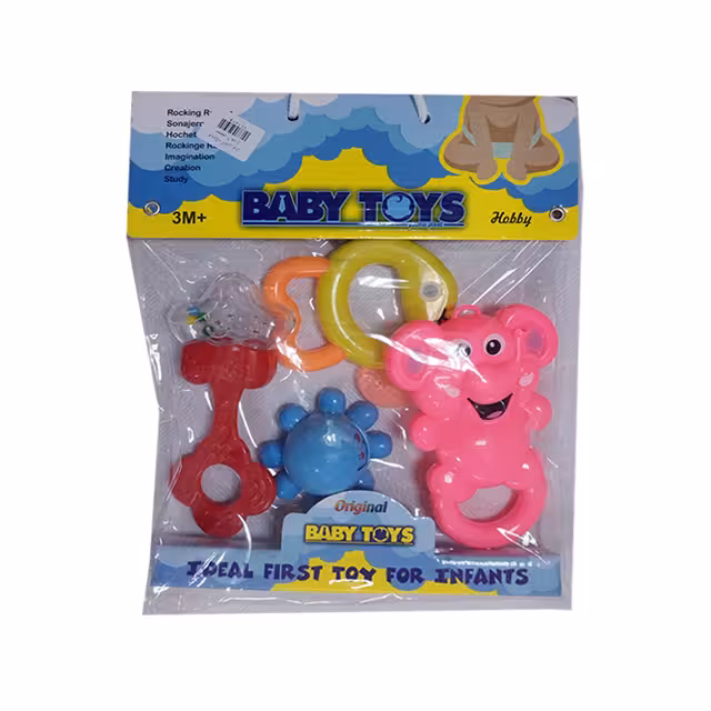 ست جغجغه مدل حیوانات بسته 4 عددی