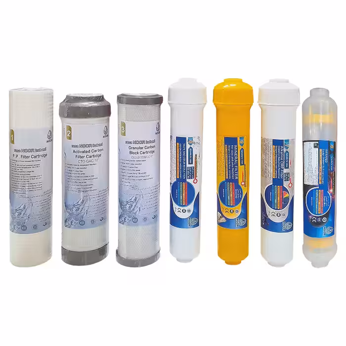 فیلتر دستگاه تصفیه آب نور مدل ارگونومی بسته 7 عددی