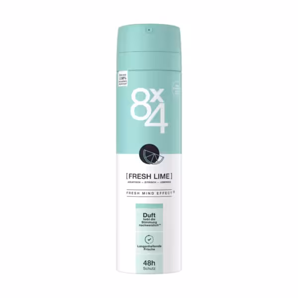 اسپری دئودورانت زنانه 8X4 مدل FRESH LIME حجم 150 میل