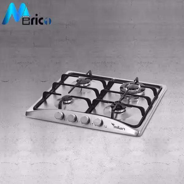 گاز رومیزی میلان کد S3 چهار شعله استیل