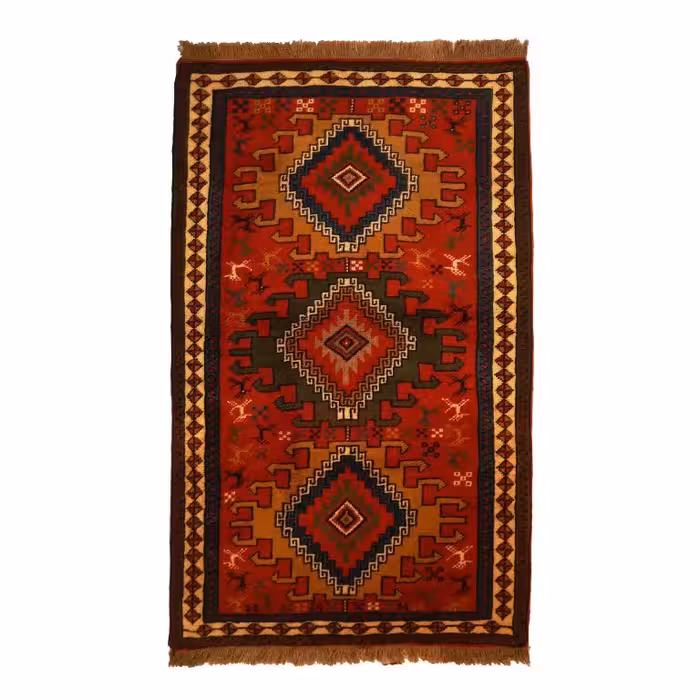 فرش دستباف دو و نیم متری طرح حوضی خراسان