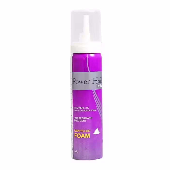 ماینوکسیدیل 2 درصد پاورهر دلتا دارو 60 گرم | Deltadarou Power Hair 2% Minoxidil Foam