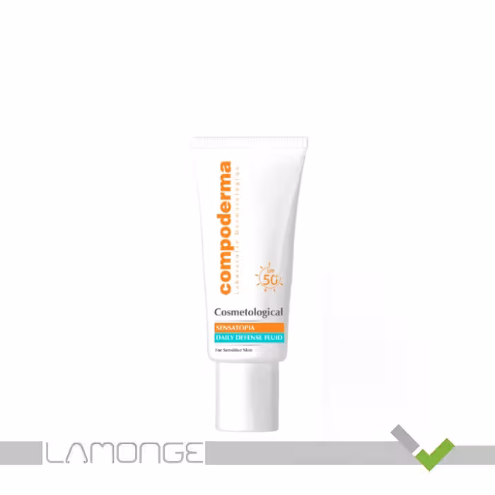 فلوئید ضد آفتاب SPF50 بی رنگ کامپودرما مدل Sensatopia مناسب پوست حساس حجم 40 میلی لیتر