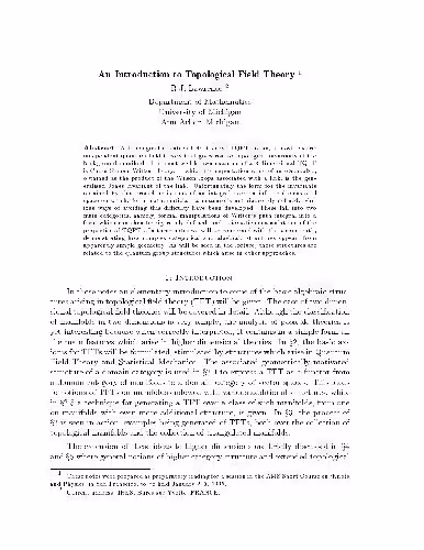 خرید و دانلود نسخه کامل کتاب An introduction to topological field theory