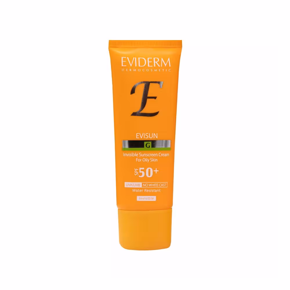 کرم ضد آفتاب پوست چرب SPF50 اویدرم بی رنگ 40 میلی لیتر