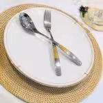 ROSEN BOCH رزنباخ  سرویس قاشق چنگال 30 نفره 161 پارچه طلایی نقره ای  RB999G