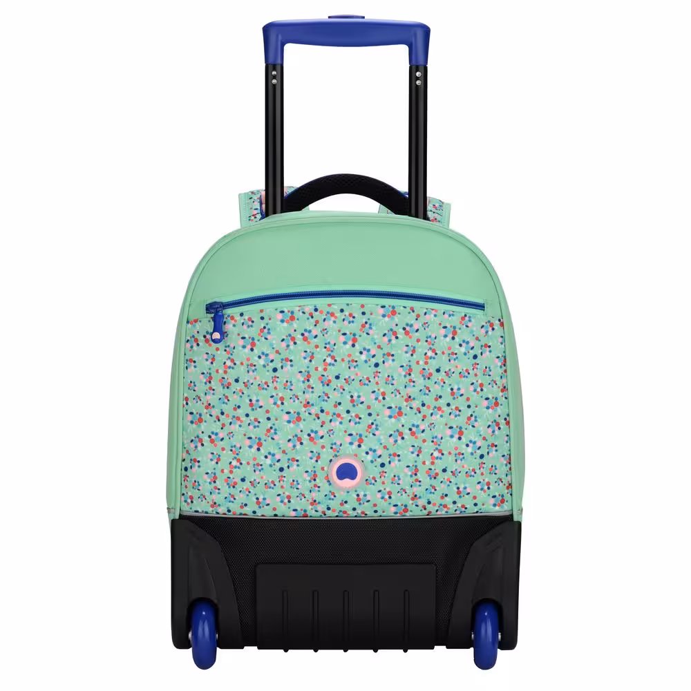 کوله پشتی چرخ دار دلسی مدل سبز گلها