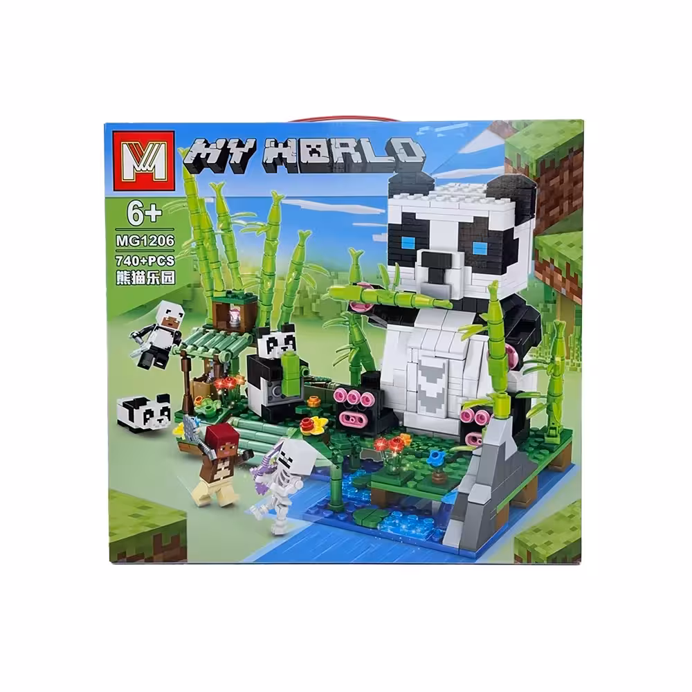 لگو ماینکرافت منطقعه پاندا 740 قطعه 5 شخصیت کد NO.MG1206