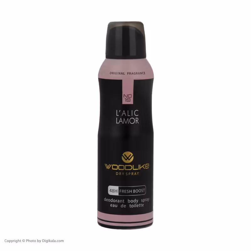 اسپری خوش بو کننده بدن وودلایک مدل Lalic Lamor حجم 200 میلی لیتر