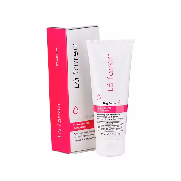 کرم آبرسان صورت و دست لافارر شماره 4 مخصوص پوست حساس LA FARRERR HYDRATING CREAM 4 – 75 ML