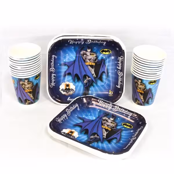 بشقاب لیوان طرح بتمن