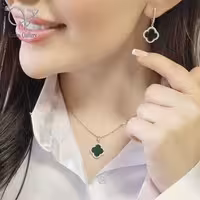 نیم ست نقره ونکلیف دخترانه کد10445