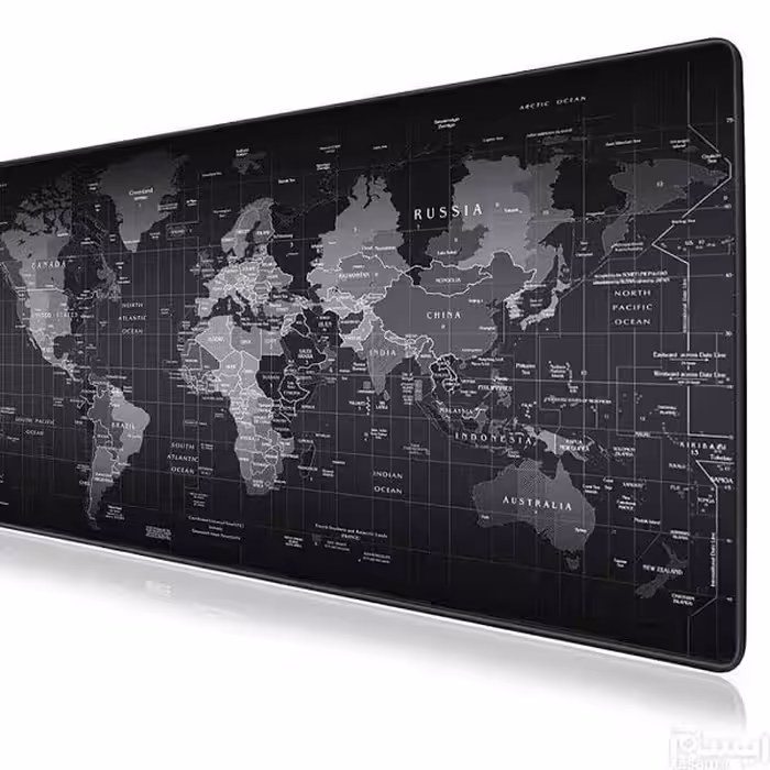 پد موس گیمینگ طرح نقشه جهان 40X90 ( موس پد )