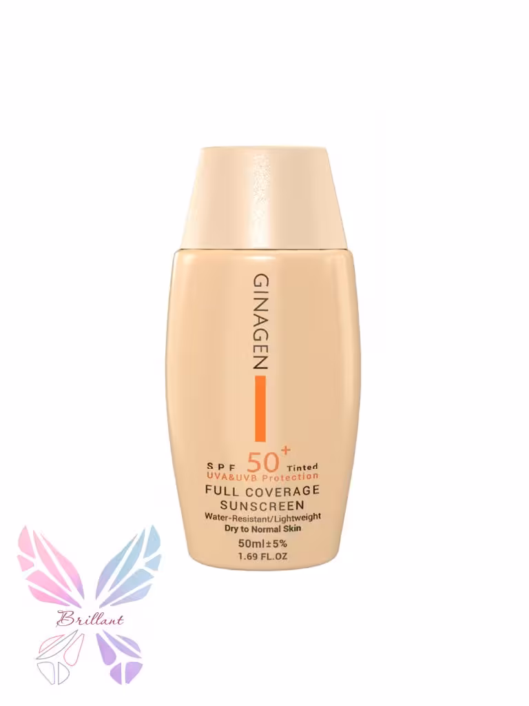 کرم ضدآفتاب رنگی پوست خشک SPF50 ژیناژن