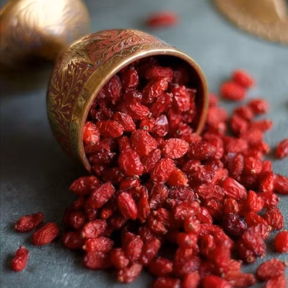 زرشک پفکی 250 گرمی  اصل قائنات درجه یک تضمین کیفیت دربسته بندی شیک 