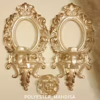 شمعدان دیواری شمعدان دیوارکوب  شمعدان دکوری  ارتفاع 37سانت آینه خور