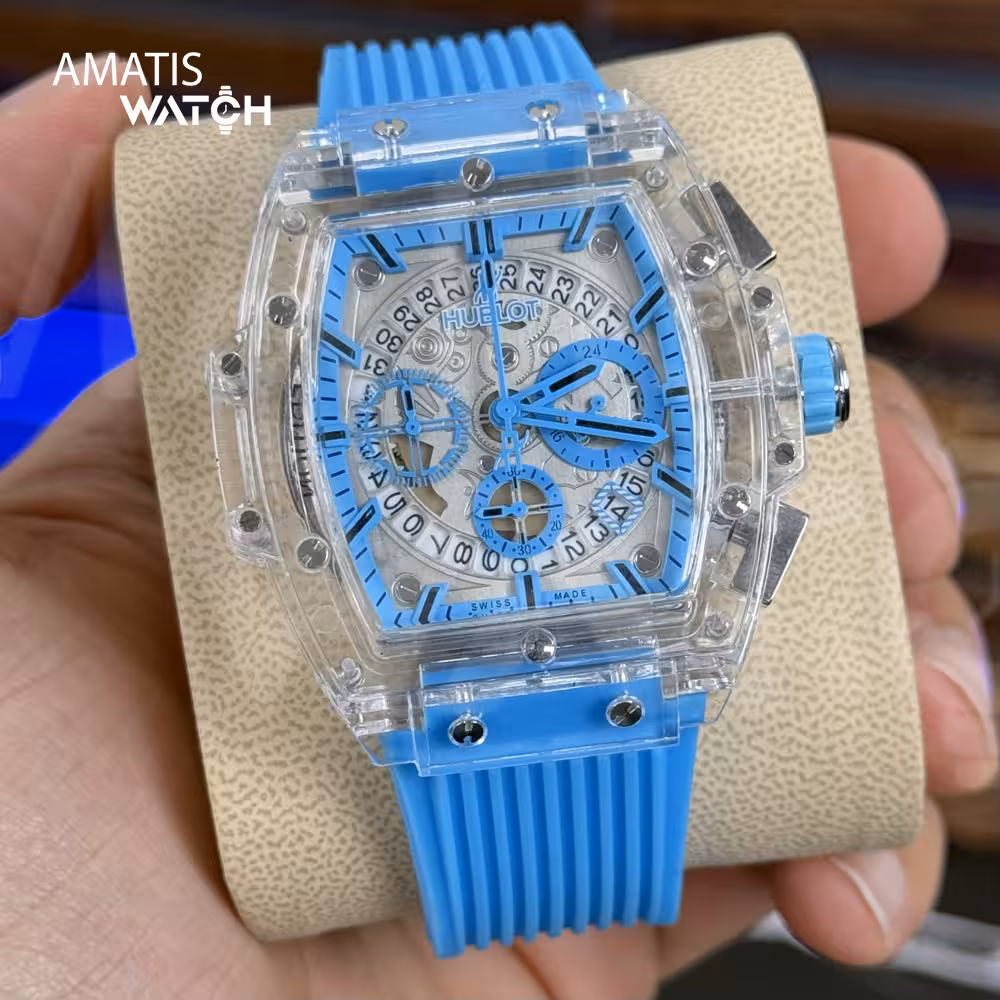 ساعت مچی مردانه هابلوت شیشه ای Hublot Spirit of Big Bang Transparent Unico