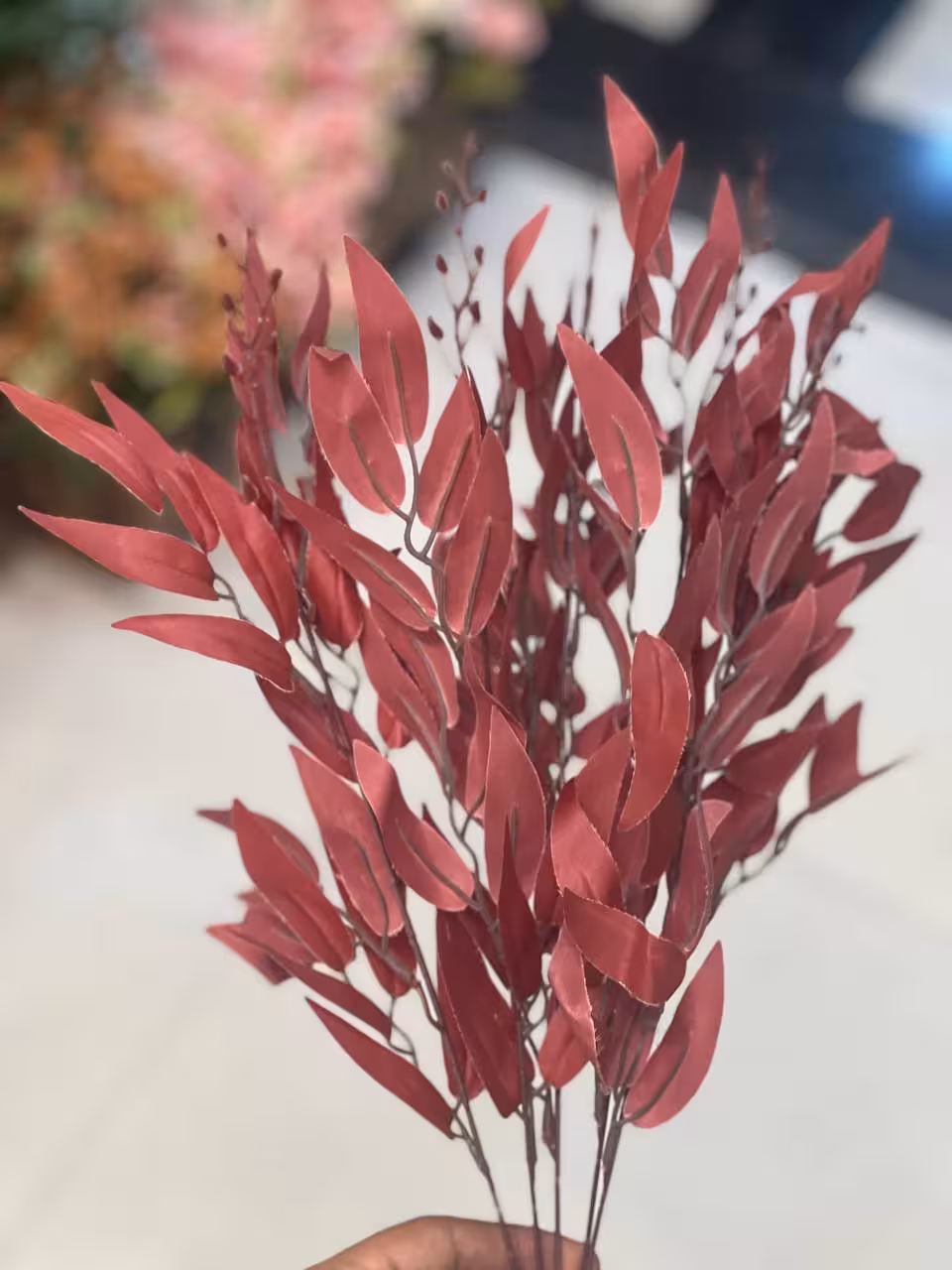 برگ بید مصنوعی رنگ زرشکی