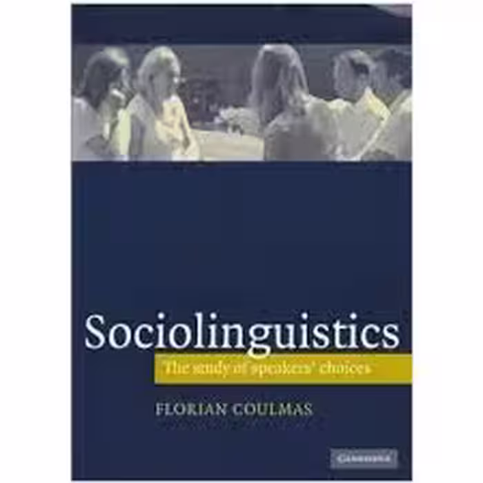 کتاب Sociolinguistics The Study of Speakers Choices