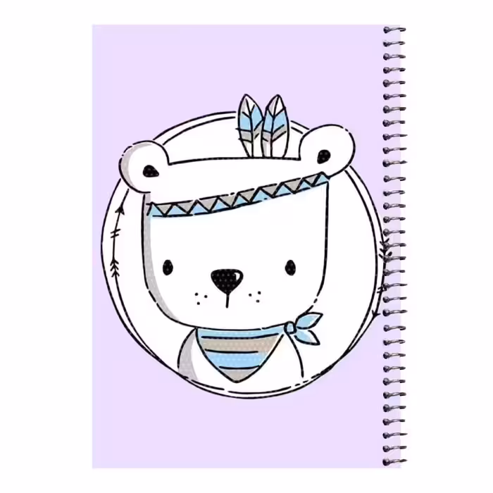 دفتر مشق 80 برگ اس جی مدل خرس سرخپوست