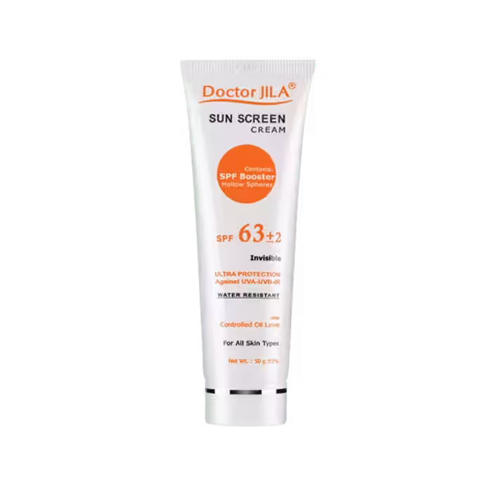 کرم ضد آفتاب SPF63  بی رنگ دکتر ژیلاDoctor Jila Sunscreen Cream Controlled Oil Level SPF  63