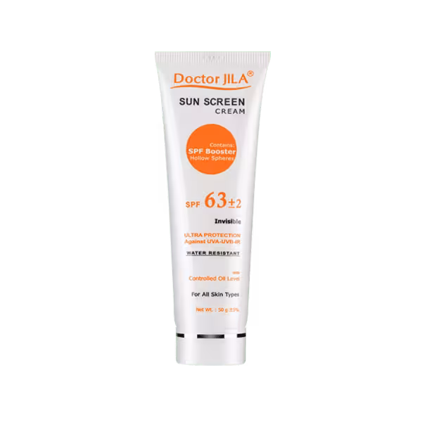 کرم ضد آفتاب SPF63 بی رنگ دکتر ژیلاDoctor Jila Sunscreen Cream Controlled Oil Level SPF 63