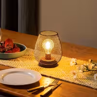 چراغ رومیزی قفس فلزی Table Lamp Metal Cage Light