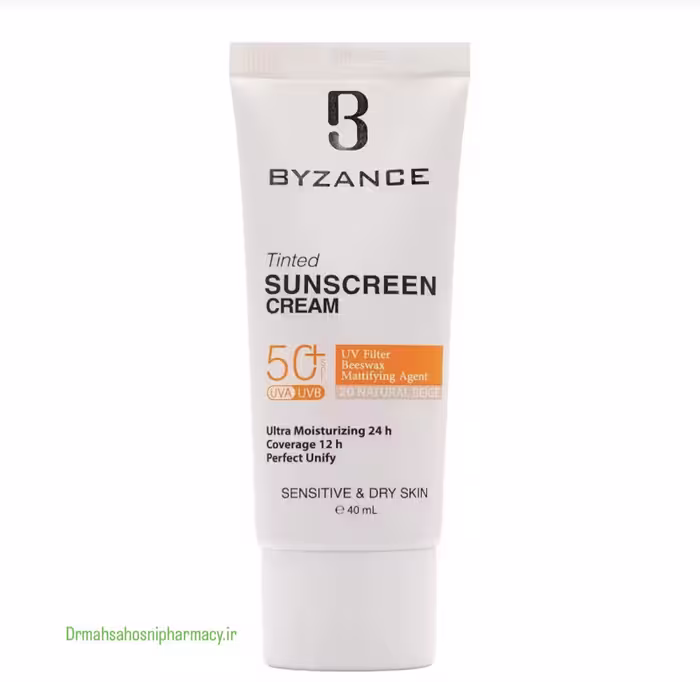 کرم ضد آفتاب رنگی پوست خشک SPF50  بیزانس 40میل