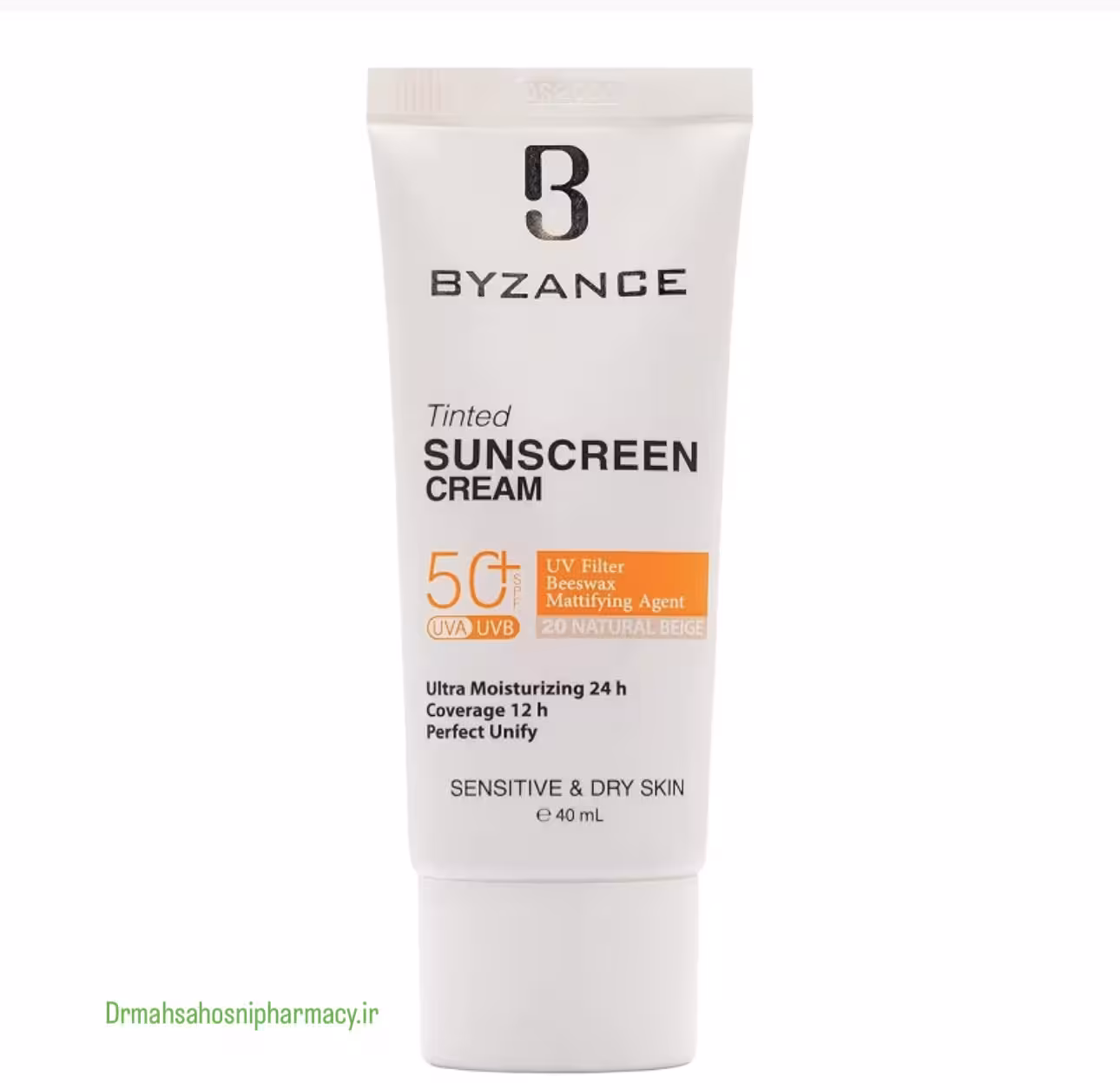 کرم ضد آفتاب رنگی پوست خشک SPF50  بیزانس 40میل