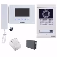 مجموعه دربازکن تصویری سیماران مدل 47TKM-VFBC1 یک واحدی به همراه محافظ ولتاژ مانیتور