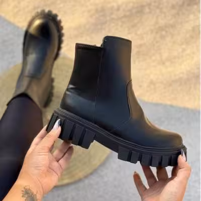 کفش نیم ساق سارا نیم بوت بغل کش پوتین بوت ساقدار زنانهجدید