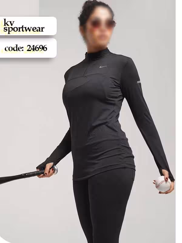 بلوز نیم زیپ فینگردار ورزشی زنانه NIKE کد 004